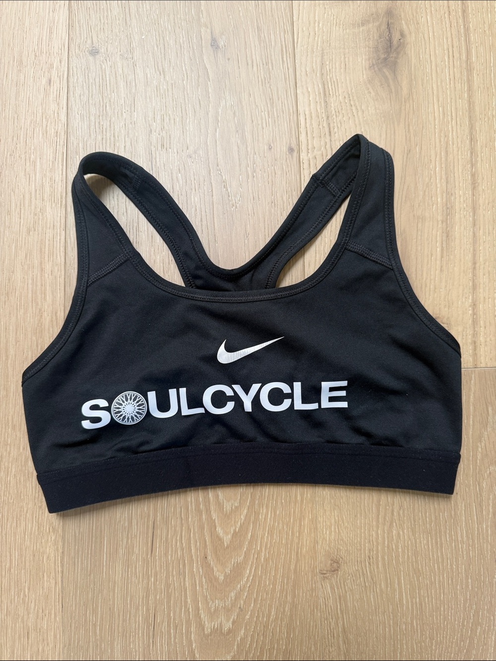 Nike Black SoulCycle Logo Racerback Sports Bra